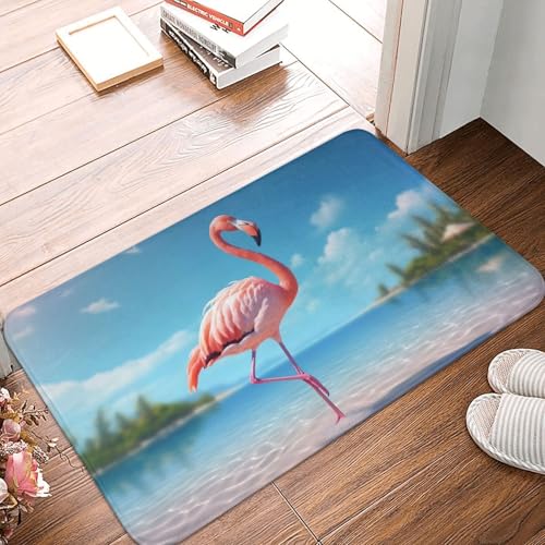 Bath Mat Tropical Cute Flamingo Modern Art Boho Quick Dry Bathroom Rugs Non Slip Absorbent Shower Flannel Rug Floor Mat for Bathroom,Bathtub,Sink,Bedroom,16"X24" - color: Cay28