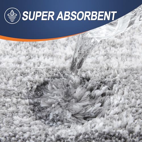 OLANLY Small Bathroom Rugs Mat 24x16, Extra Soft Absorbent Microfiber Bath Rugs, Rubber Backing, Quick Dry, Washable Bath Mats for Bathroom Floor, Tub and Shower, Home Decor Accessories, Light Grey - color: Light Grey, size: 24" X 16"