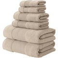 Modern Threads Air Cloud 6-Piece Towel Set - 100% Zero-Twist Cotton, 500 GSM, Quick Dry & Plush, Sand - color: Sand, size: 6 Pcs Towel Set