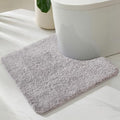 TYUU Toilet Rug, Ultra Soft Toilet Rugs U Shaped Machine Washable Non Slip Absorbent Quick Dry Toilet Mat with Rubber Backing, Light Grey 20" x 24" U Shape - color: Light Grey, size: 20" x 24" U Shape