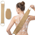 2 Pack Exfoliating Back Scrubber for Shower, Extra Rough Exfoliating Washcloth Towel and Shower Bath Glove, Natural Body Exfoliator, Deep Clean Back Scrubber Spa Tool for Glowing Skin