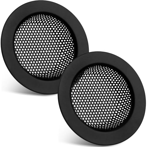Retisee 2 Pcs Sink Strainer Stainless Steel Kitchen Sink Drain Strainer Basket Cover Mesh Hair Food Catcher, Large Wide Rim of 4.4 Diameter(Matte Black) - color: Matte Black