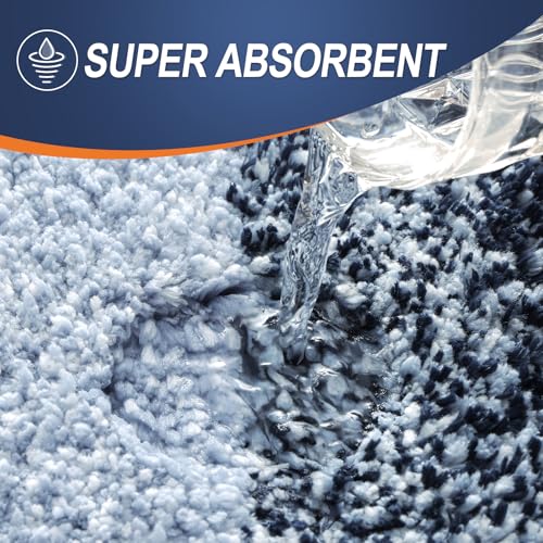 OLANLY Small Bathroom Rugs Mat 24x16, Extra Soft Absorbent Microfiber Bath Rugs, Rubber Backing, Quick Dry, Washable Bath Mats for Bathroom Floor, Tub and Shower, Home Decor Accessories, Navy Blue - color: Navy Blue, size: 24" X 16"