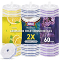 60Ct Aromative Toilet Brush Refills, Toilet Bowl Cleaner Refills, Double-Layer Cleaning Pads Added, Disposable Refill Heads for Toilet Bowl Cleaner Wands, Bulk （Patented） - color: Lemon, Blue Ocean, Lavender (60P)