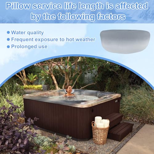 Earthtec 76558 74610 Replacement for Hot Spring Spa Pillow Hot Tub Headrests Fit for Limelight Spas, Pulse/Pulse DL/Bolt (2012-2017), Glow/Flair (2008-2017), Gleam (2013-2017) (3 Pcs)