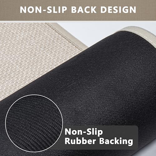 Large Bathroom Rugs Runner Non Slip Bath Mat 17" x 47", Quick Dry Bath Mat, Machine Washable Bathroom Rugs, Beige, Thin Bath Mat - color: Light Beige, size: Runner(17"x47")
