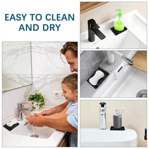 Silicone Soap Dish,Self Draining Soap Holder Perfect for Shower,Bathroom Sink,Kitchen Sink & Travel,Non-Slip Bar Soap Holder Extend Soap Life,Keep Soap Bars Dry & Easy Cleaning NBlack-1Pcs - color: Nblack-1pcs