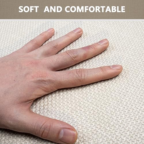 Large Bathroom Rugs Runner Non Slip Bath Mat 17" x 47", Quick Dry Bath Mat, Machine Washable Bathroom Rugs, Beige, Thin Bath Mat - color: Light Beige, size: Runner(17"x47")