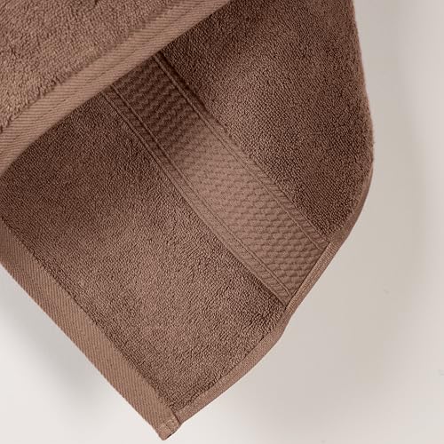 SUPERIOR Egyptian Cotton Plush & Absorbent, Bath Towel Set of 2, Chocolate | Quick Dry, Soft Luxury Towel Set, Bath Essentials for Bathroom, Guest Bath, Spa, 2 Piece Bath, Madeline Towels - color: Chocolate, size: ﻿Bath Towel 2-Pack