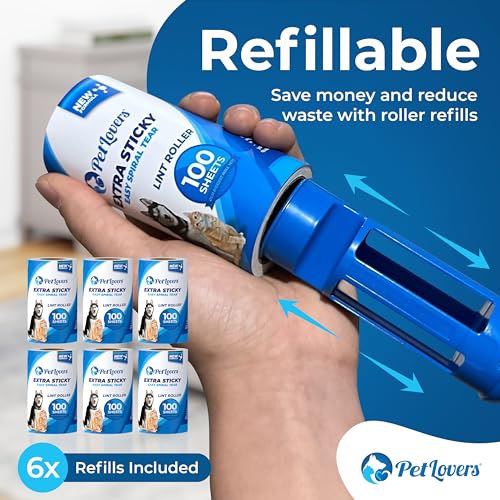 PetLovers Extra Sticky Lint Roller Ultimate Value Set 800 Sheets for Pet Hair Removal, Dog and Cat Lint Remover 8 Pack - size: 8 Pack Lint Roller
