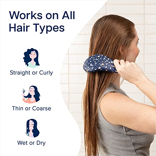 Crave Naturals Glide Thru Hair Brush - Detangler Brush for Curly, Straight, Wet or Dry Hair - Gentle Detangling Brushes for Adults, Kids, Toddlers - Hair Accessories for Women, 7.5"x3" - Terazzo - color: Terrazzo, size: 1 Pack (Regular)
