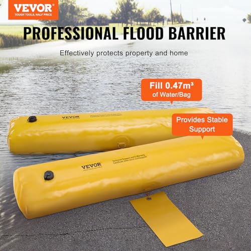 Flood Barriers, Sandbag Alternative Flood Bags 4 Pack, Flood Barrier for Home, Water Barriers for Flooding, Doorway, Driveway(4FTx6in) - style: 4ft(l)*6(h)