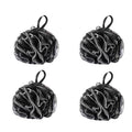 SEVENHEAD Bath Sponge Shower Loofahs, Gray, 50g/Piece, Mesh Pouf Bath Scrunchies Body Wash Puff(Set of 4) - style: Gray