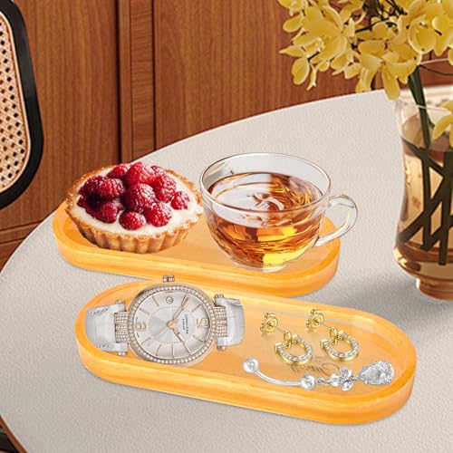 Vanity Bathroom Tray Countertop - Golden Makeup Dresser Tray - color: Golden2