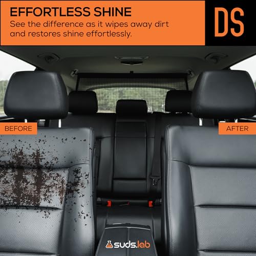 Suds Lab DS Detailing Scrub Sponge – Microfiber Scrub Pad for Car Detailing, Two Textures for Polishing & Scrubbing, Durable & Absorbent, Multi-Surface Use, Washable & Reusable – 6 Pack, Orange - size: Set of 6