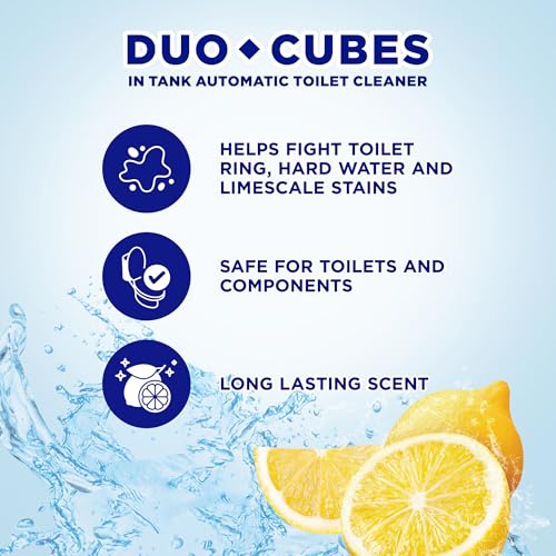 Soft Scrub In-Tank Toilet Cleaner Duo-Cubes, Lemon Fresh, Clear Water, 4 Ct, Cleans & Freshens, Helps Fight Toilet Ring, Hard Water & Limescale Stains - size: 4 Count (Pack of 1)