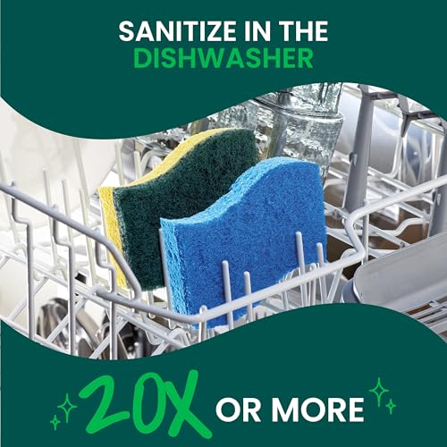 Scotch-Brite Zero Scratch Scrub Sponge, Kitchen Sponges for Cleaning Around the Home,Bathroom&More,Effective + Gentle Dish Scrubber,Best for Nonstick Pots and Pans,Safe on Most Surfaces (Pack of 45) - size: 45 Pack