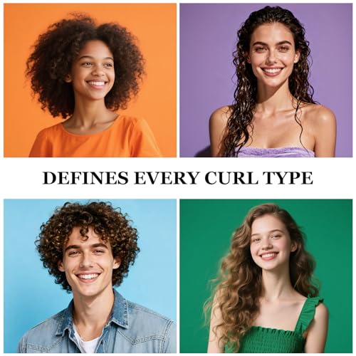 Curl Defining Brush for Thick Coily Hair, Firm-Bristle TPEE Detangling Brush for Coarse 4A–4C Curls, Dual-Sided Wide & Narrow Tooth Brush for Wet & Dry Curl Shaping– Women & Men (2054-Pastel Pink) - color: 2054-Pastel Pink