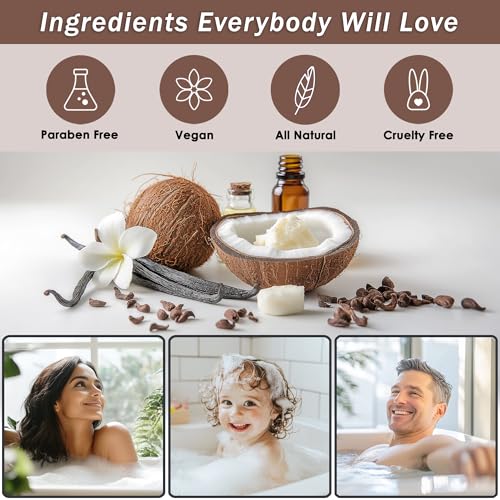 Aqua Elegante Full Spa Gift Set - 15 Piece Premium Bath Basket with Wash, Bubbles, Lotion, Salts, Body Scrub, Towel, Shower Puff, Bathbombs, Reusable Basket, Gifts for Women - Coconut & Vanilla - size: 15 Piece Set
