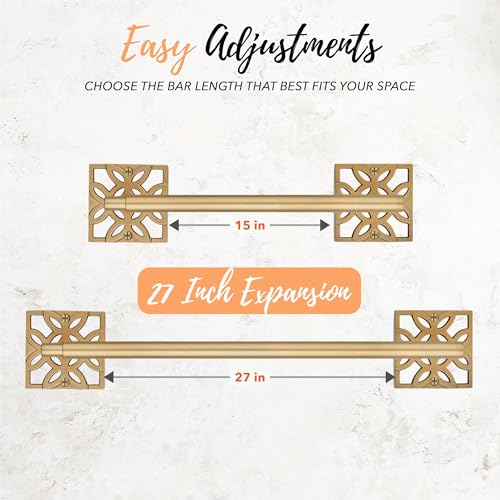 Autumn Alley 5-Piece Bathroom Hardware Set – Antique Gold (Muted, Brushed Finish – Not Shiny), Wall Mounted Towel Bar, Towel Ring, Toilet Paper Holder & Robe Hooks, Bathroom Accessories Set Complete - color: Antique Gold (Muted)