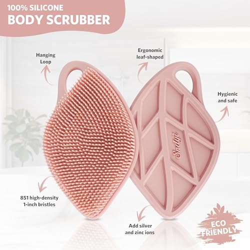 Sndyi Scalp Massager & Body Scrubber Set, Soft Silicone Bristles, Gentle Exfoliating, Perfect for Sensitive Skin