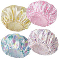 Shower Caps for Women, 4 PCS Elastic and Reusable Bath Caps, Double Layers Shower Cap Reusable Waterproof, Bathing Shower Caps, Environmental Bath Hair Protection Cap - Bow - color: Bow