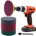 Power Scrub Pads Drill Attachment, GOH DODD 15 Pieces 5 Inch Headlight Restoration Kit Cleaning Kit Scouring Pads with Baker and Universal Shaft for Kitchen, Bathroom, Grout, Carpet, Tub, Grill, Tile - size: 5 Inch 15 Pieces