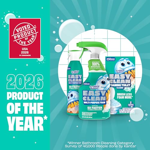 Scrubbing Bubbles Easy Clean Foaming Toilet Bowl Cleaner, Easy Drop In Powder Pouches, 100g (2 Pouches) - size: 2 Count (Pack of 1)