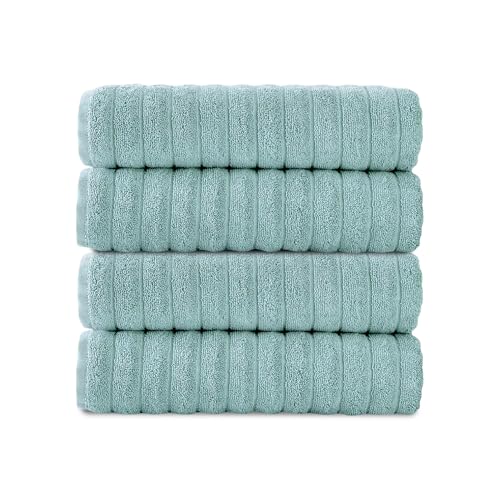 Classic Turkish Towels CTT Premium 4 Pack Bath Towels Set, Made with 100% Turkish Cotton, Spa & Hotel, Quick Drying Towels, Absorbent & Comfy | 27"x54" (SPA Green - color: Spa Green, size: 4-Piece Bath Towel Set