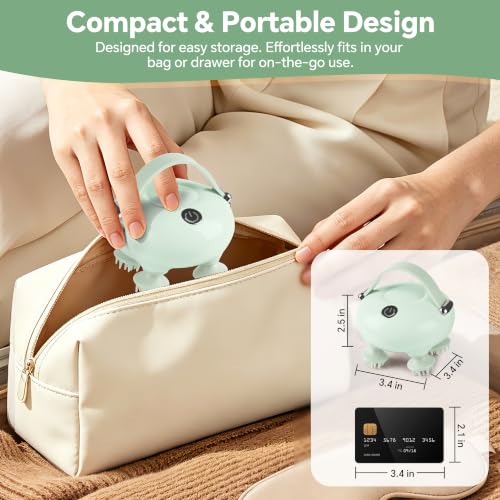 IOOKAN Scalp Massager, Electric Head Massage Scalp Stress Relax | IP67 Waterproof, 3 Massage Modes Tangle-Free & 186 Massage Nodes, Head Neck Shoulder Pets Use, Gift for Dad Mom - color: Light Green