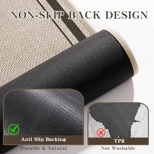 chakme 2 Piece Bathroom Rug Set, Ultra Thin Bath Mat, Absorbent, Non Slip, Machine Washable, Light Beige, 17"x24"+17"x32" - color: Light Beige, size: 2-Piece (17" x 24" + 17" x 32")