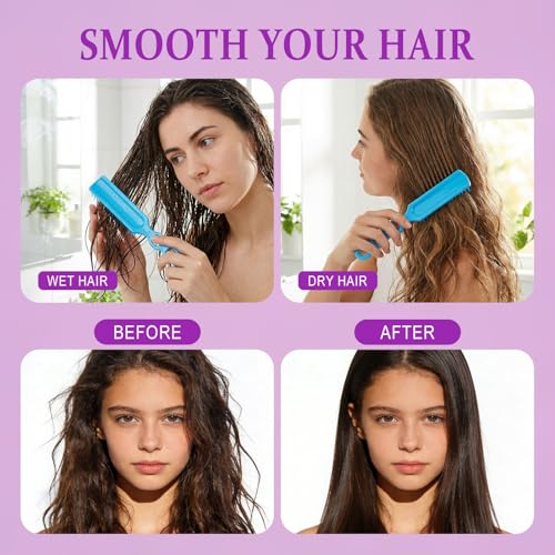 Hair Brushes in Bulk Individually Wrapped for Homeless,Plastic Hair Brush for Curly Wavy Hair,Detangling Hair Brush for Nursing Charity Hotel Shelter(Blue Rose Red White Green Brown) (Pack of 40)