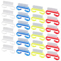 24 Pack Mini Nail Brushes, Colorful Handle Grip Nail Brush, Fingernail Scrub Cleaning Brushes for Nails and Toes Women Men, 4 Colors - color: Blue, Red, Yellow, Transparent