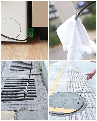 32 Inch Flexible Drain Snake Hair Remover Tool, 4-Claw Grabber Drain Cleaner for Sink, Shower & Bathtub Clogs - style: 32 IN
