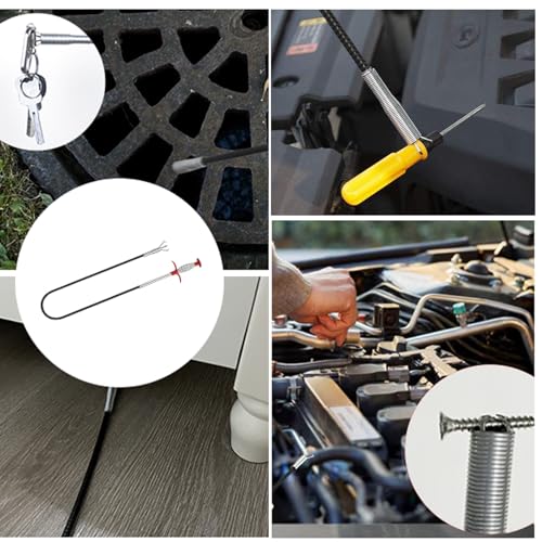 33 inch Drain Snake Flexible Grabber Claw – Toilet Snake Drain Claw for Clog Remover & Pick Up Small Items - color: 33inch