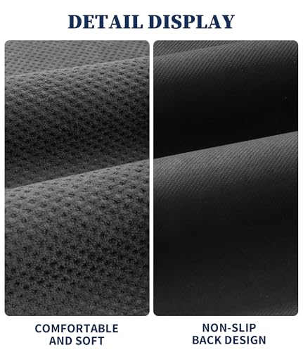 YIHOUSE Bathroom Rug Sets 3 Piece, Ultra Thin Quick Dry Bath Mat, Absorbent Bath Mat for Bathroom Non Slip Machine Washable Bath Rug (Dark Grey) - color: Dark Grey, size: 3 Pieces