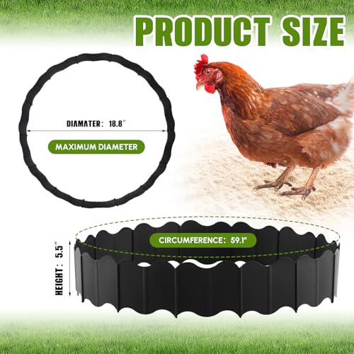 Colingmill 1 Set Chicken Dust Bath Tub, 18.5''x5.5'' Coop Lime Accessories Chicken Coop Cleaner Bottomless Design, Dust Bath for Chickens, Ducks, Turkeys, Quails for Farms - size: 18.5'' Dia X 5.5'' H