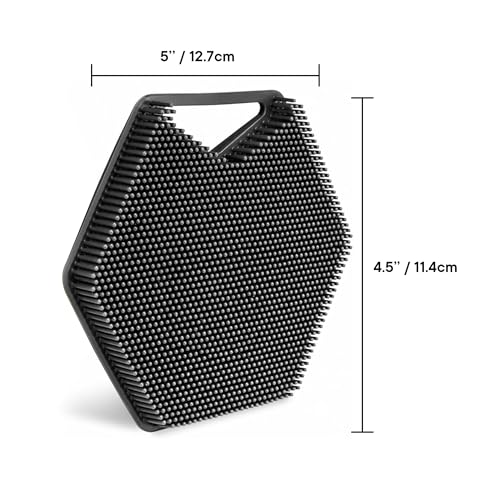 TOOLETRIES Silicone Body Scrubber 2.0, Loofah Alternative - Chocolate | Gentle exfoliating shower scrubber that's quick drying, hygienic and longer lasting than traditional loofahs. - color: Chocolate