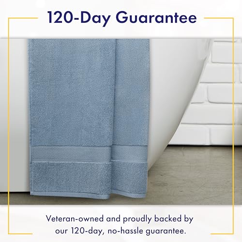 Alusa Home 100% Organic Luxury Bath Sheets - GOTS Certified - Extra Large 35x70 Inches (Pack of 2) Zero-Twist, Long-Staple Cotton Bath Sheet Set (Chambray) - color: Chambray, size: 2pc Bath Sheets