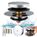 Artiwell Chrome Universal Bathtub Drain Conversion Kit - Easy Installation Tub Drain Replacement Trim with 1-Hole Overflow Face Plate and Pop-Up Tub Stopper, Chrome Plated - color: Chrome Plated
