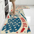 250th Anniversary Kitchen Rug Set, Patriotic Anti-Fatigue Mats with American Flag & 1776-2026, 2-Piece Non-Slip Washable Rubber Mats for Sink Laundry, 15.7"×27.5" & 15.7"×47" - color: 250th-1, size: 15.7×27.5+ 15.7×47