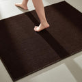 TYUU Large Bathroom Rugs Non Slip Washable Bath Rugs Super Absorbent Bathroom Rug Thin Quick Dry Low Pile Bath Mats, Brown 36"x60" - color: Brown01, size: 3' X 5' (Rectangular)