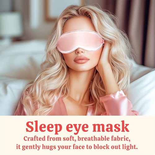 Gifts for Women Bath & Body Rose Spa Gift Sets for Birthday, 8 Pcs Gift for Women, Self Care Kit for Tumbler, Eye Mask, Mothers Day Gifts