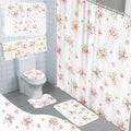 Tatuo 8 Pcs Pink Bow Daisy Shower Curtain Sets for Bathroom Decor Coquette Bathroom Accessories Daisy Rose Aesthetic Girly Shower Curtain Sets with Towels Carpet Bath Mat Toilet Rugs and 12 Hooks - style: Floral Bow