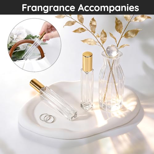 Segbeauty 0.34oz Clear Glass Fine Mist Sprayer for Perfume Refill, 10pcs Mini Empty Glass Perfume Spray Bottle with Gold Cap, 10ml Refillable Travel Cologne Bottles, Small Liquid Cologne Atomizer Set - color: Clear, style: Bulk Mini Bottles