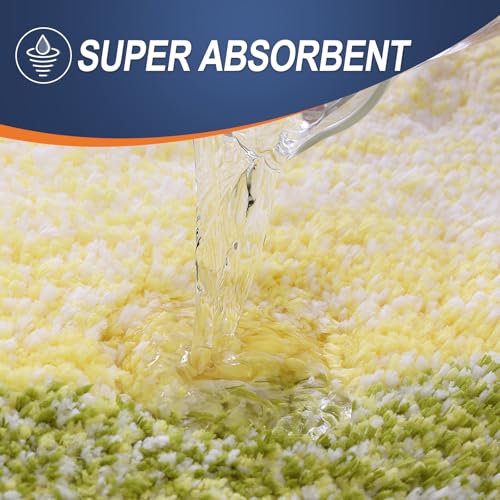 OLANLY Small Bathroom Rugs Mat 24x16, Extra Soft Absorbent Microfiber Bath Rugs, Rubber Backing, Quick Dry, Washable Bath Mats for Bathroom Floor, Tub and Shower, Home Decor Accessories, Olive Green - color: Olive Green, size: 24" X 16"