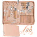 Manicure Set 30 in 1 Nail Clippers Set,Nail Manicure Kit for Women,RedFlow Toenail Clippers,Pedicure Kit,Pedicure Tools,Suitable for Travel Manicure Tools (Rose Gold) - color: Rose Gold