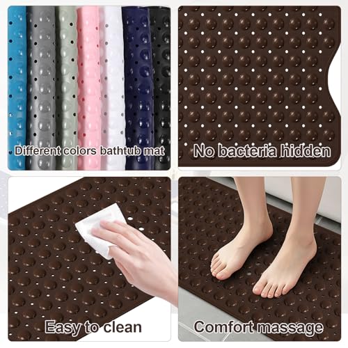 XLHOMO 26PC Bathroom Accessories Set - Gorgeous Brown Bathroom Set, Bathroom Accessory Set, Shower Curtain Set with Bathtub Mats for Shower Tub, Trash Can & Soap Dispenser - size: Bath Set+Bathtub Mat+Shower Curtain&Rugs, style: Brown&Gold