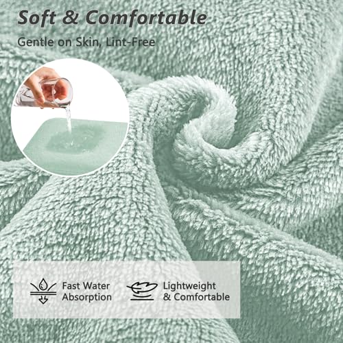 Women’s Plus Size Towel Wrap with Hair Towel (2XL-4XL), Oversized Shower Body Wrap Bathrobe, Soft Quick-Dry Hair Drying Towel for Spa Use Light Green - color: Light Green, size: 2XL-4XL