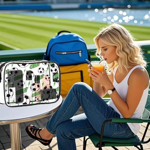 TSA Approved Toiletry Bag 3Pcs - 3 Pack Clear Travel Bags for Toiletries, Carry on Airport Airline Compliant Bag,Black - color: Black Soccer-2pcs